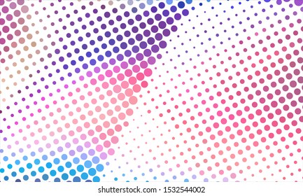 Geometric design halftone with a set of colorful abstract circles. Multicolor, rainbow vector layout with lines, rectangles. Decorative design in an abstract style with rectangles. EPS 10 Vector