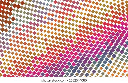 Geometric design halftone with a set of colorful abstract circles. Multicolor, rainbow vector layout with lines, rectangles. Decorative design in an abstract style with rectangles. EPS 10 Vector