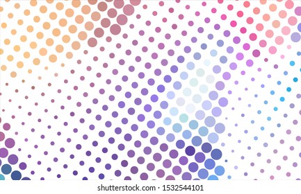 Geometric design halftone with a set of colorful abstract circles. Multicolor, rainbow vector layout with lines, rectangles. Decorative design in an abstract style with rectangles. EPS 10 Vector