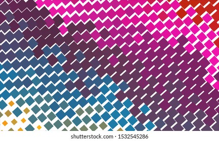 Geometric design halftone with a set of colorful abstract circles. Multicolor, rainbow vector layout with lines, rectangles. Decorative design in an abstract style with rectangles. EPS 10 Vector