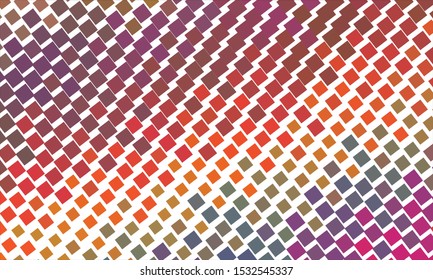 Geometric design halftone with a set of colorful abstract circles. Multicolor, rainbow vector layout with lines, rectangles. Decorative design in an abstract style with rectangles. EPS 10 Vector