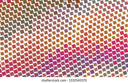 Geometric design halftone with a set of colorful abstract circles. Multicolor, rainbow vector layout with lines, rectangles. Decorative design in an abstract style with rectangles. EPS 10 Vector