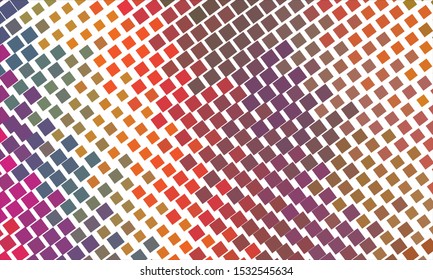 Geometric design halftone with a set of colorful abstract circles. Multicolor, rainbow vector layout with lines, rectangles. Decorative design in an abstract style with rectangles. EPS 10 Vector