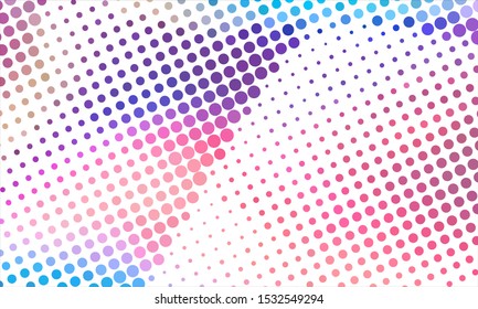 Geometric design halftone with a set of colorful abstract circles. Multicolor, rainbow vector layout with lines, rectangles. Decorative design in an abstract style with rectangles. EPS 10 Vector