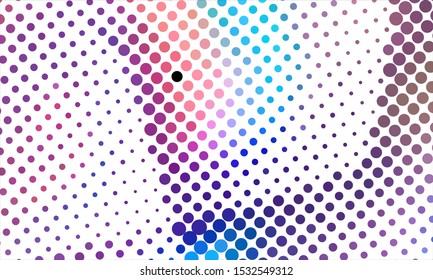 Geometric design halftone with a set of colorful abstract circles. Multicolor, rainbow vector layout with lines, rectangles. Decorative design in an abstract style with rectangles. EPS 10 Vector