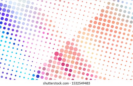 Geometric design halftone with a set of colorful abstract circles. Multicolor, rainbow vector layout with lines, rectangles. Decorative design in an abstract style with rectangles. EPS 10 Vector