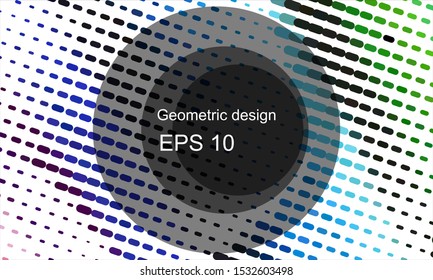 Geometric design halftone with a set of colorful abstract circles. Multicolor, rainbow vector layout with lines, rectangles. Decorative design in an abstract style with rectangles. EPS 10 Vector