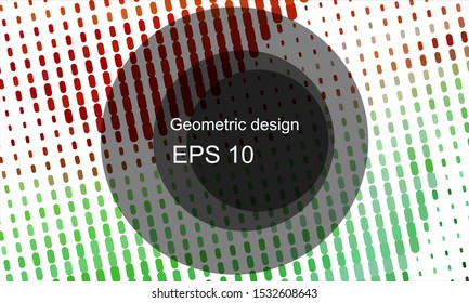 Geometric design halftone with a set of colorful abstract circles. Multicolor, rainbow vector layout with lines, rectangles. Decorative design in an abstract style with rectangles. EPS 10 Vector