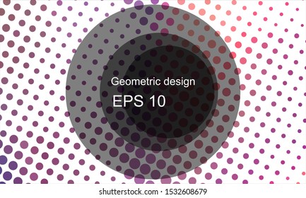 Geometric design halftone with a set of colorful abstract circles. Multicolor, rainbow vector layout with lines, rectangles. Decorative design in an abstract style with rectangles. EPS 10 Vector