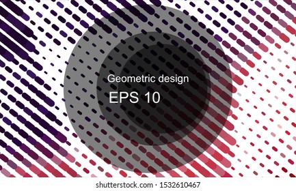 Geometric design halftone with a set of colorful abstract circles. Multicolor, rainbow vector layout with lines, rectangles. Decorative design in an abstract style with rectangles. EPS 10 Vector