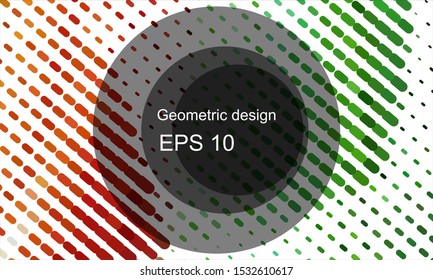 Geometric design halftone with a set of colorful abstract circles. Multicolor, rainbow vector layout with lines, rectangles. Decorative design in an abstract style with rectangles. EPS 10 Vector