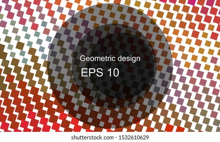 Geometric design halftone with a set of colorful abstract circles. Multicolor, rainbow vector layout with lines, rectangles. Decorative design in an abstract style with rectangles. EPS 10 Vector