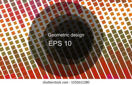 Geometric design halftone with a set of colorful abstract circles. Multicolor, rainbow vector layout with lines, rectangles. Decorative design in an abstract style with rectangles. EPS 10 Vector
