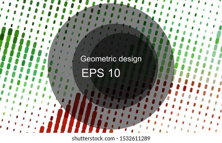 Geometric design halftone with a set of colorful abstract circles. Multicolor, rainbow vector layout with lines, rectangles. Decorative design in an abstract style with rectangles. EPS 10 Vector
