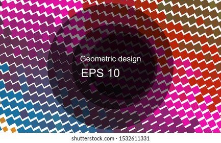 Geometric design halftone with a set of colorful abstract circles. Multicolor, rainbow vector layout with lines, rectangles. Decorative design in an abstract style with rectangles. EPS 10 Vector