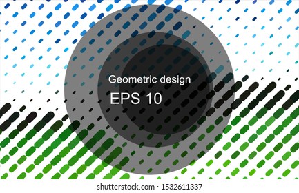 Geometric design halftone with a set of colorful abstract circles. Multicolor, rainbow vector layout with lines, rectangles. Decorative design in an abstract style with rectangles. EPS 10 Vector