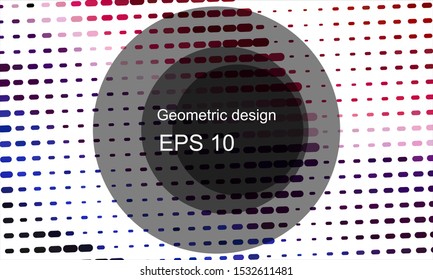 Geometric design halftone with a set of colorful abstract circles. Multicolor, rainbow vector layout with lines, rectangles. Decorative design in an abstract style with rectangles. EPS 10 Vector
