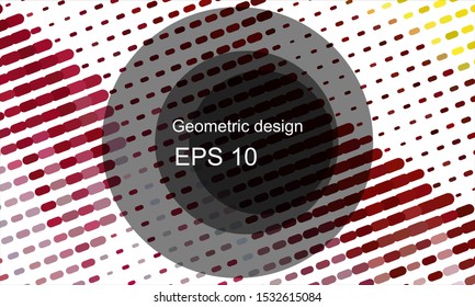Geometric design halftone with a set of colorful abstract circles. Multicolor, rainbow vector layout with lines, rectangles. Decorative design in an abstract style with rectangles. EPS 10 Vector
