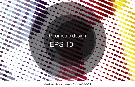 Geometric design halftone with a set of colorful abstract circles. Multicolor, rainbow vector layout with lines, rectangles. Decorative design in an abstract style with rectangles. EPS 10 Vector