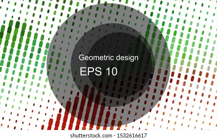 Geometric design halftone with a set of colorful abstract circles. Multicolor, rainbow vector layout with lines, rectangles. Decorative design in an abstract style with rectangles. EPS 10 Vector