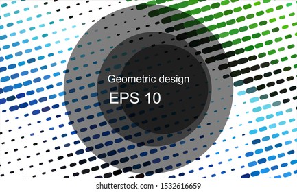 Geometric design halftone with a set of colorful abstract circles. Multicolor, rainbow vector layout with lines, rectangles. Decorative design in an abstract style with rectangles. EPS 10 Vector