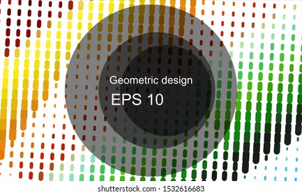 Geometric design halftone with a set of colorful abstract circles. Multicolor, rainbow vector layout with lines, rectangles. Decorative design in an abstract style with rectangles. EPS 10 Vector