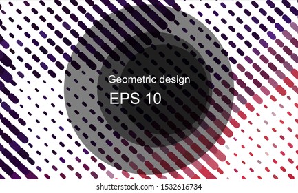 Geometric design halftone with a set of colorful abstract circles. Multicolor, rainbow vector layout with lines, rectangles. Decorative design in an abstract style with rectangles. EPS 10 Vector