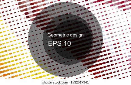 Geometric design halftone with a set of colorful abstract circles. Multicolor, rainbow vector layout with lines, rectangles. Decorative design in an abstract style with rectangles. EPS 10 Vector