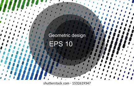 Geometric design halftone with a set of colorful abstract circles. Multicolor, rainbow vector layout with lines, rectangles. Decorative design in an abstract style with rectangles. EPS 10 Vector