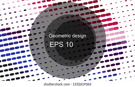 Geometric design halftone with a set of colorful abstract circles. Multicolor, rainbow vector layout with lines, rectangles. Decorative design in an abstract style with rectangles. EPS 10 Vector