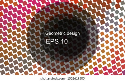 Geometric design halftone with a set of colorful abstract circles. Multicolor, rainbow vector layout with lines, rectangles. Decorative design in an abstract style with rectangles. EPS 10 Vector