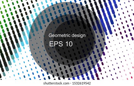 Geometric design halftone with a set of colorful abstract circles. Multicolor, rainbow vector layout with lines, rectangles. Decorative design in an abstract style with rectangles. EPS 10 Vector