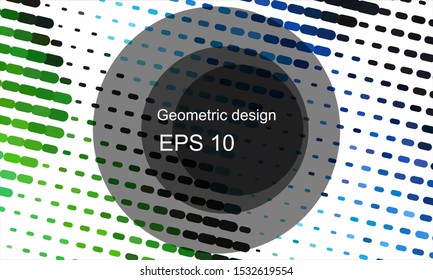 Geometric design halftone with a set of colorful abstract circles. Multicolor, rainbow vector layout with lines, rectangles. Decorative design in an abstract style with rectangles. EPS 10 Vector