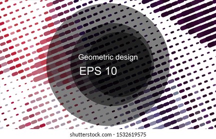 Geometric design halftone with a set of colorful abstract circles. Multicolor, rainbow vector layout with lines, rectangles. Decorative design in an abstract style with rectangles. EPS 10 Vector