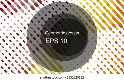 Geometric design halftone with a set of colorful abstract circles. Multicolor, rainbow vector layout with lines, rectangles. Decorative design in an abstract style with rectangles. EPS 10 Vector