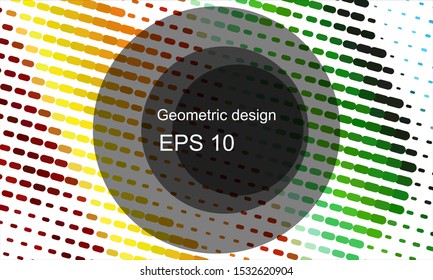 Geometric design halftone with a set of colorful abstract circles. Multicolor, rainbow vector layout with lines, rectangles. Decorative design in an abstract style with rectangles. EPS 10 Vector