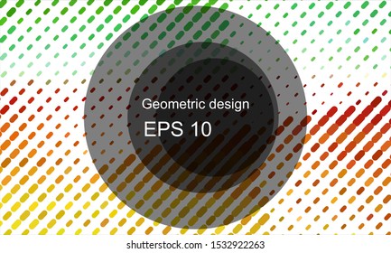 Geometric design halftone with a set of colorful abstract circles. Multicolor, rainbow vector layout with lines, rectangles. Decorative design in an abstract style with rectangles. EPS 10 Vector
