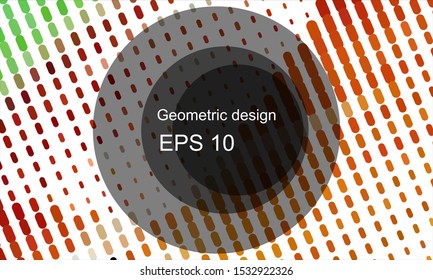 Geometric design halftone with a set of colorful abstract circles. Multicolor, rainbow vector layout with lines, rectangles. Decorative design in an abstract style with rectangles. EPS 10 Vector