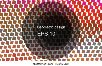 Geometric design halftone with a set of colorful abstract circles. Multicolor, rainbow vector layout with lines, rectangles. Decorative design in an abstract style with rectangles. EPS 10 Vector