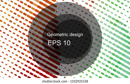 Geometric design halftone with a set of colorful abstract circles. Multicolor, rainbow vector layout with lines, rectangles. Decorative design in an abstract style with rectangles. EPS 10 Vector