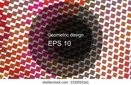 Geometric design halftone with a set of colorful abstract circles. Multicolor, rainbow vector layout with lines, rectangles. Decorative design in an abstract style with rectangles. EPS 10 Vector