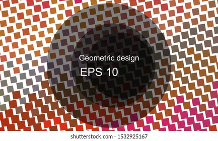 Geometric design halftone with a set of colorful abstract circles. Multicolor, rainbow vector layout with lines, rectangles. Decorative design in an abstract style with rectangles. EPS 10 Vector