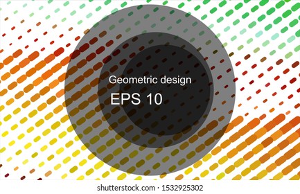 Geometric design halftone with a set of colorful abstract circles. Multicolor, rainbow vector layout with lines, rectangles. Decorative design in an abstract style with rectangles. EPS 10 Vector