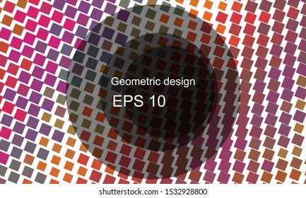 Geometric design halftone with a set of colorful abstract circles. Multicolor, rainbow vector layout with lines, rectangles. Decorative design in an abstract style with rectangles. EPS 10 Vector