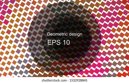Geometric design halftone with a set of colorful abstract circles. Multicolor, rainbow vector layout with lines, rectangles. Decorative design in an abstract style with rectangles. EPS 10 Vector