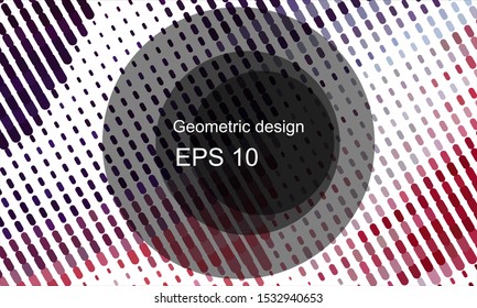 Geometric design halftone with a set of colorful abstract circles. Multicolor, rainbow vector layout with lines, rectangles. Decorative design in an abstract style with rectangles. EPS 10 Vector
