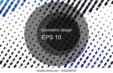 Geometric design halftone with a set of colorful abstract circles. Multicolor, rainbow vector layout with lines, rectangles. Decorative design in an abstract style with rectangles. EPS 10 Vector