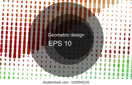 Geometric design halftone with a set of colorful abstract circles. Multicolor, rainbow vector layout with lines, rectangles. Decorative design in an abstract style with rectangles. EPS 10 Vector