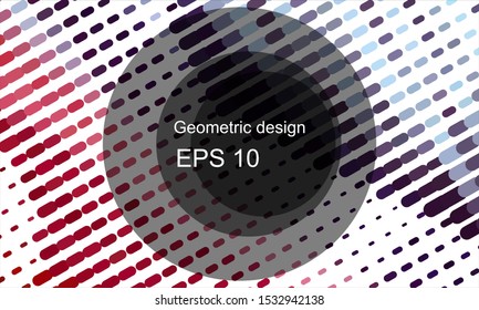 Geometric design halftone with a set of colorful abstract circles. Multicolor, rainbow vector layout with lines, rectangles. Decorative design in an abstract style with rectangles. EPS 10 Vector