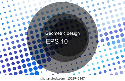 Geometric design halftone with a set of colorful abstract circles. Multicolor, rainbow vector layout with lines, rectangles. Decorative design in an abstract style with rectangles. EPS 10 Vector